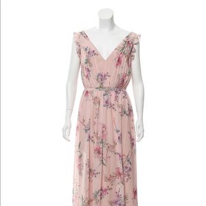 Sleeveless Full Length Floral Monique Lhuillier